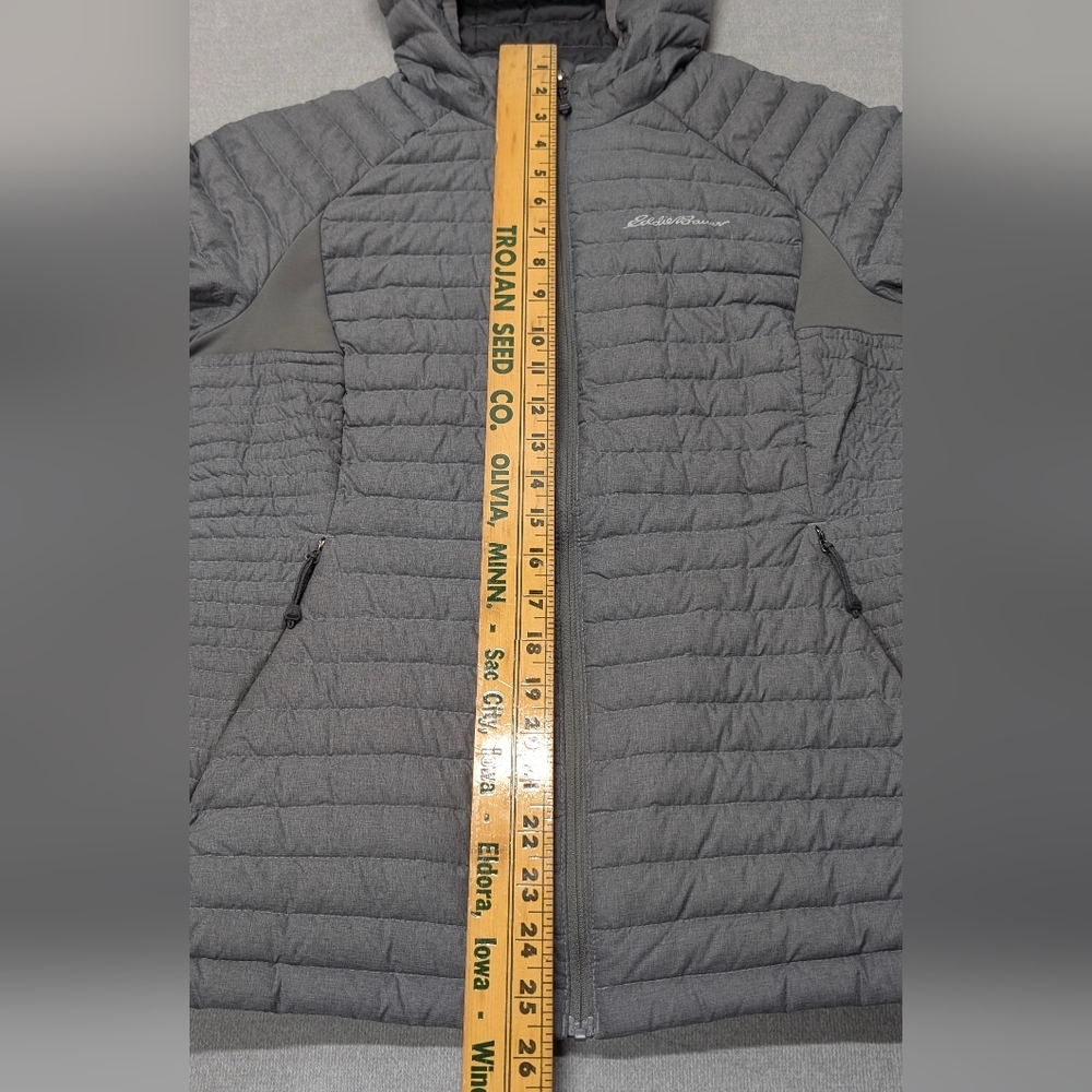 Eddie Bauer First Ascent Storm 800 Down Hooded Jacket Women's M Gray - Picture 12 of 13